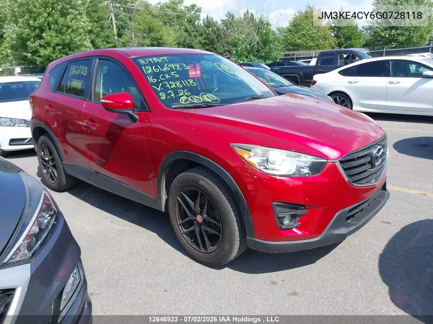 MAZDA CX-5 2016, VIN JM3KE4CY6G0728118