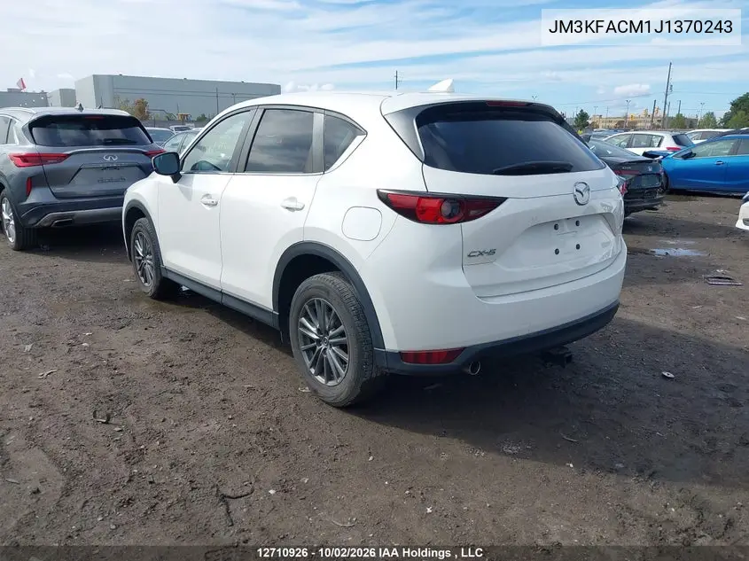 2018 MAZDA CX-5 VIN JM3KFACM1J1370243 — фото 3