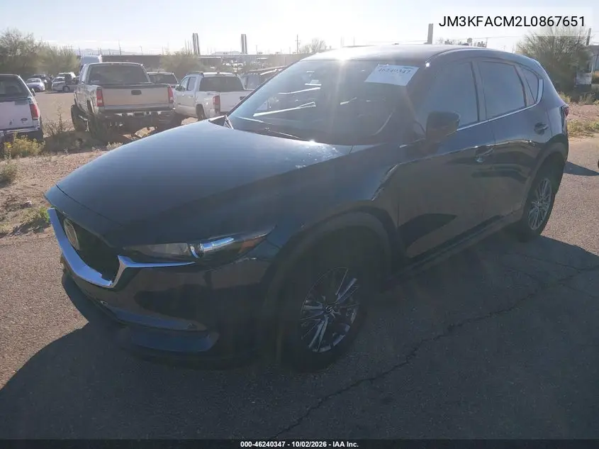 2020 MAZDA CX-5 VIN JM3KFACM2L0867651 — фото 2