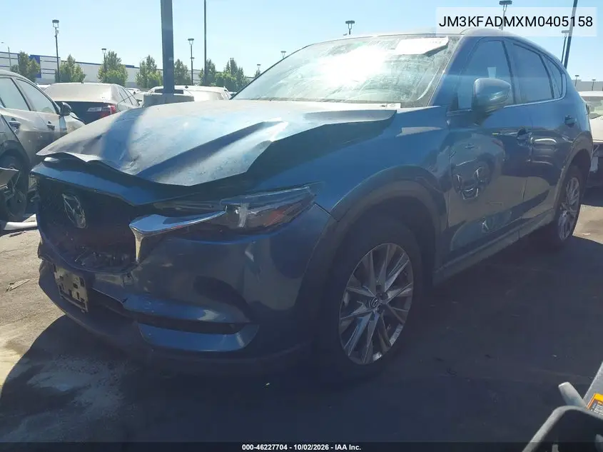 2021 MAZDA CX-5 VIN JM3KFADMXM0405158 — фото 2