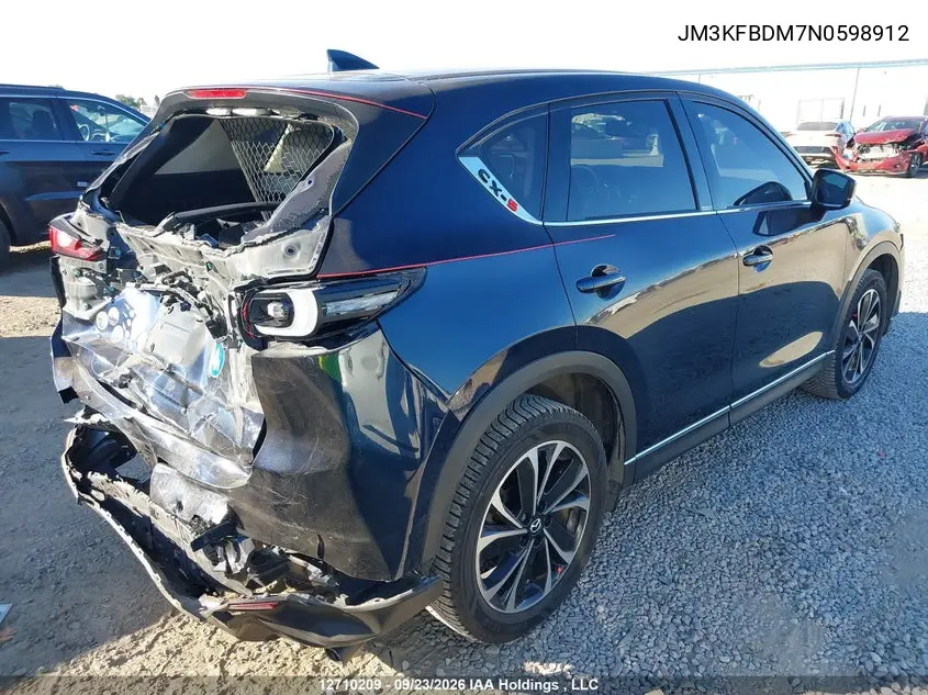 2022 MAZDA CX-5 VIN JM3KFBDM7N0598912 — фото 4