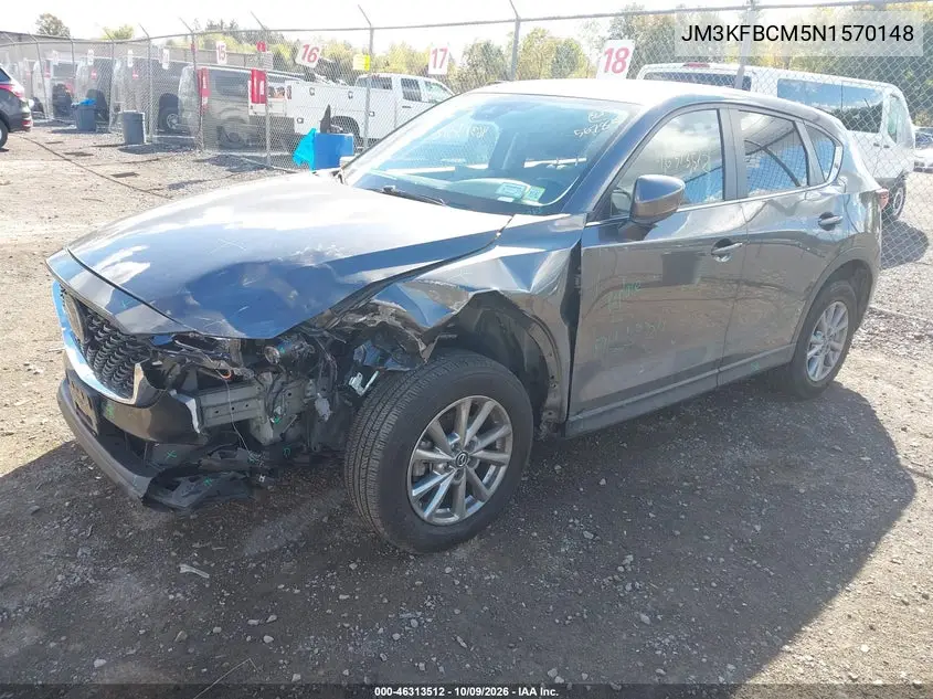 2022 MAZDA CX-5 VIN JM3KFBCM5N1570148 — фото 2