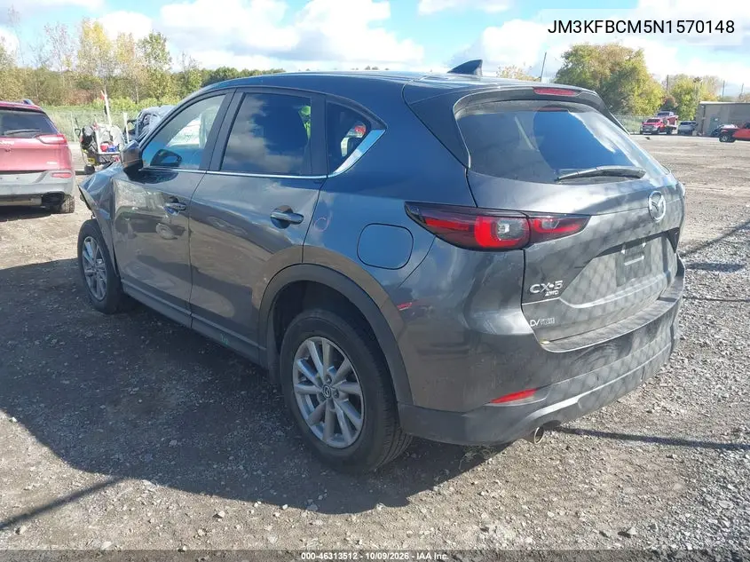 2022 MAZDA CX-5 VIN JM3KFBCM5N1570148 — фото 3