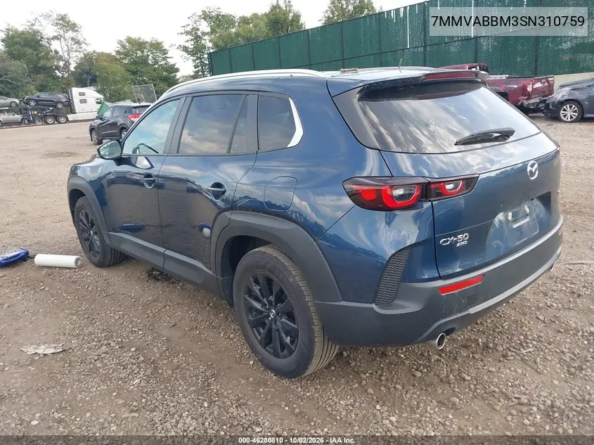 2025 MAZDA CX-50 VIN 7MMVABBM3SN310759 — фото 3