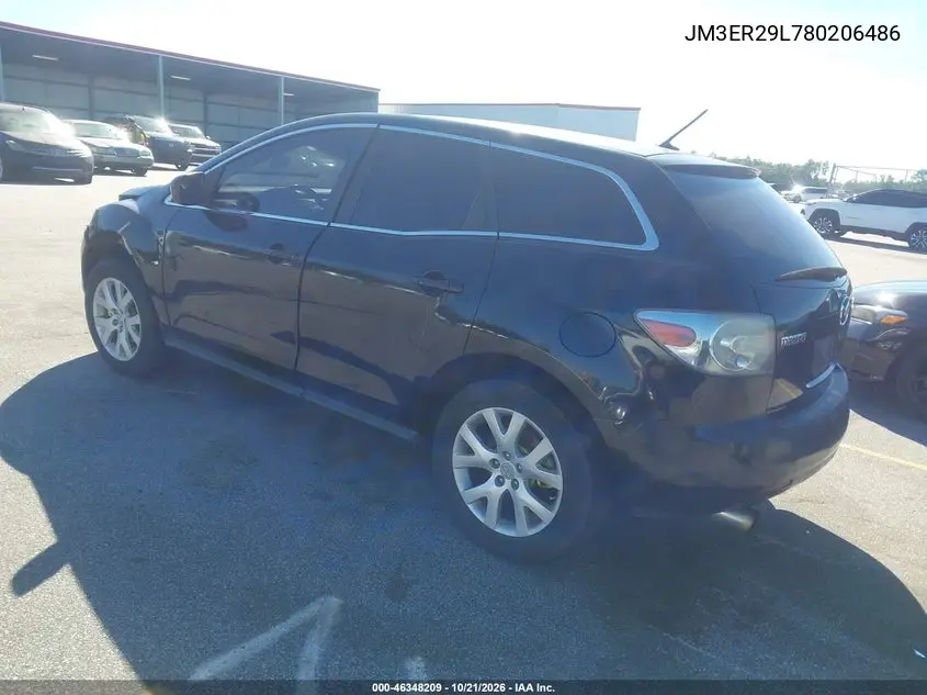 2008 MAZDA CX-7 VIN JM3ER29L780206486 — фото 3