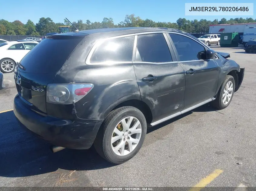 2008 MAZDA CX-7 VIN JM3ER29L780206486 — фото 4