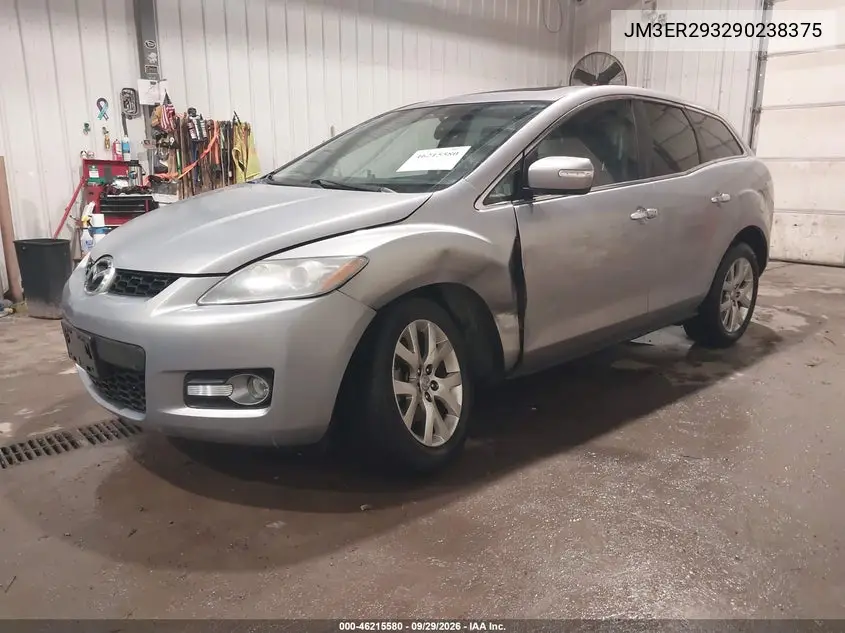 2009 MAZDA CX-7 VIN JM3ER293290238375 — фото 2
