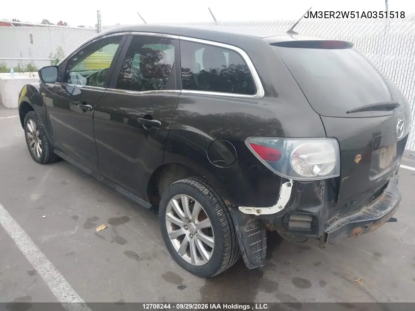 2010 MAZDA CX-7 VIN JM3ER2W51A0351518 — фото 3