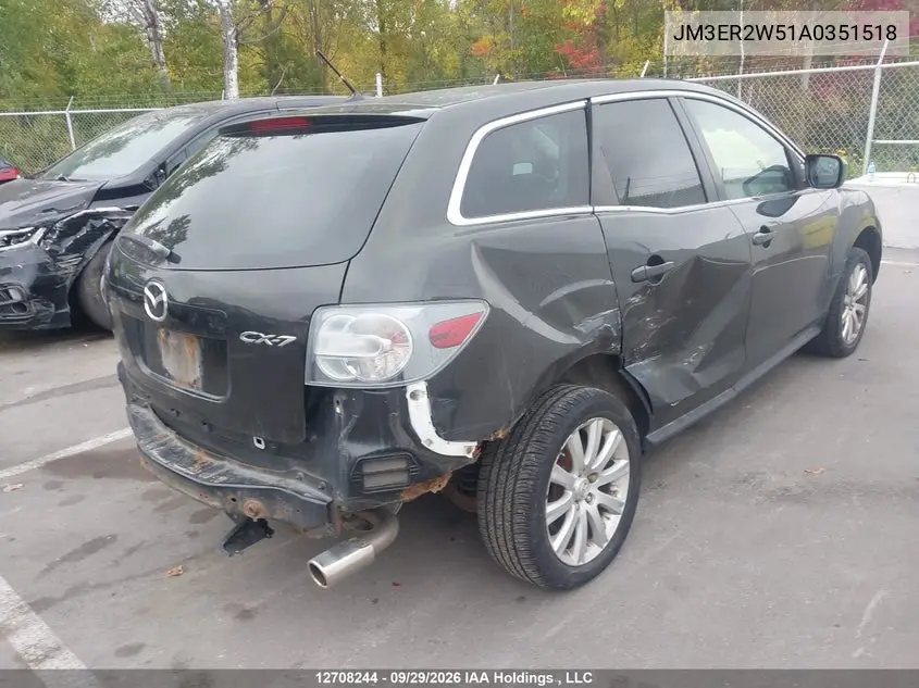 2010 MAZDA CX-7 VIN JM3ER2W51A0351518 — фото 4