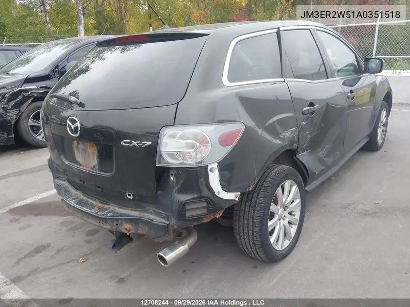 2010 MAZDA CX-7 VIN JM3ER2W51A0351518 — фото 6