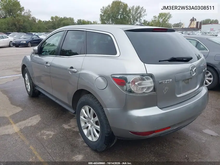 2010 MAZDA CX-7 VIN JM3ER2W53A0308511 — фото 3