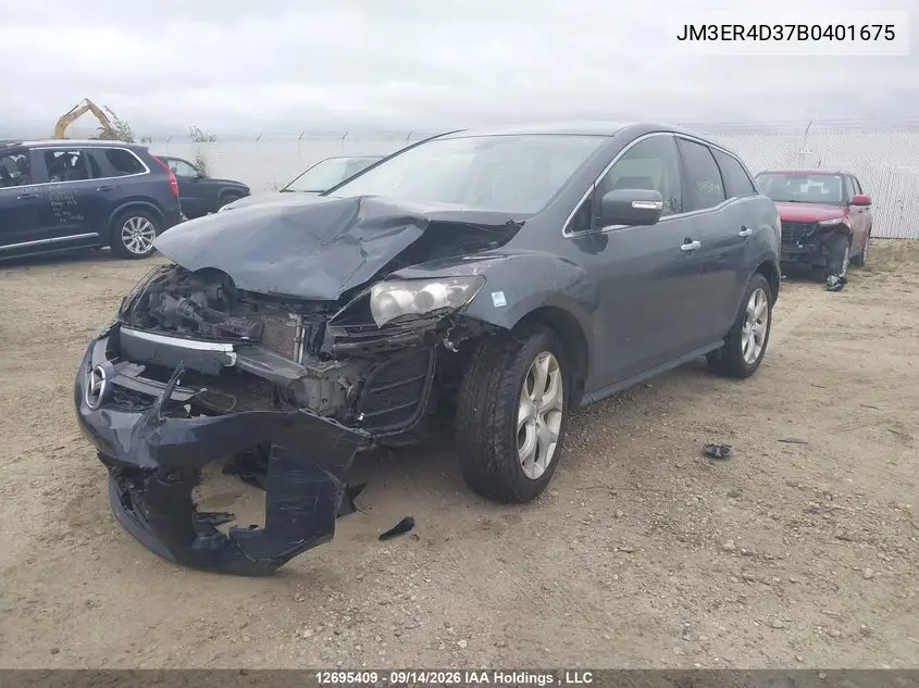 2011 MAZDA CX-7 VIN JM3ER4D37B0401675 — фото 2