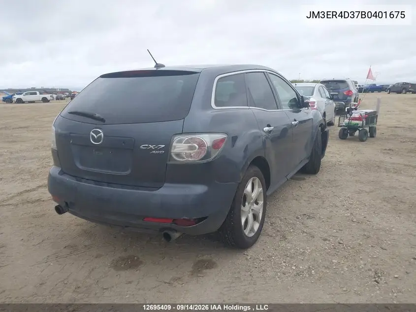 2011 MAZDA CX-7 VIN JM3ER4D37B0401675 — фото 4