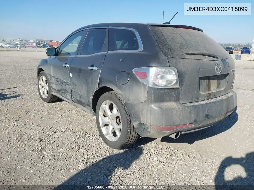 2012 MAZDA CX-7 VIN JM3ER4D3XC0415099 — фото 3