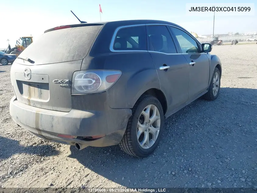 2012 MAZDA CX-7 VIN JM3ER4D3XC0415099 — фото 4