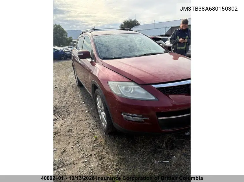 2008 MAZDA CX-9 VIN JM3TB38A680150302 — фото 2