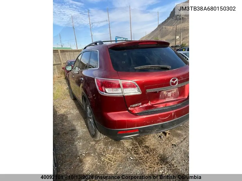 2008 MAZDA CX-9 VIN JM3TB38A680150302 — фото 4
