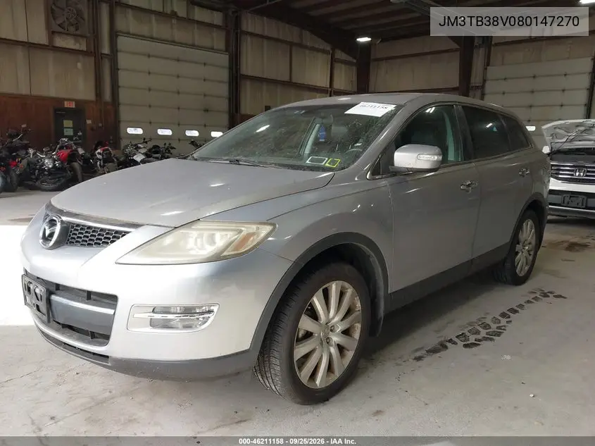 2008 MAZDA CX-9 VIN JM3TB38V080147270 — фото 2