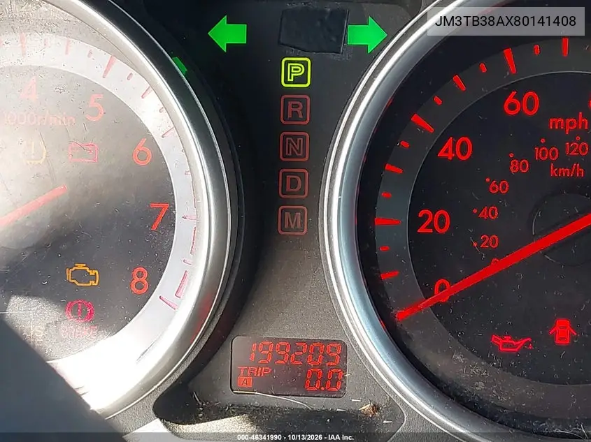 2008 MAZDA CX-9 VIN JM3TB38AX80141408 — фото 15
