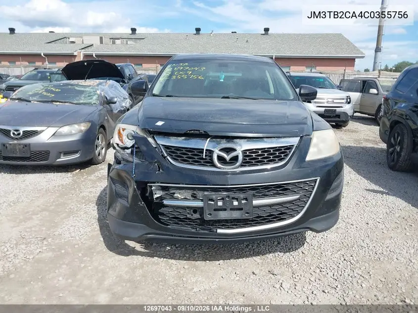 2012 MAZDA CX-9 VIN JM3TB2CA4C0355756 — фото 12