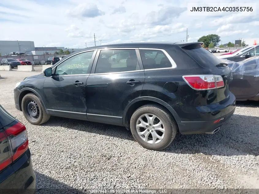 2012 MAZDA CX-9 VIN JM3TB2CA4C0355756 — фото 14