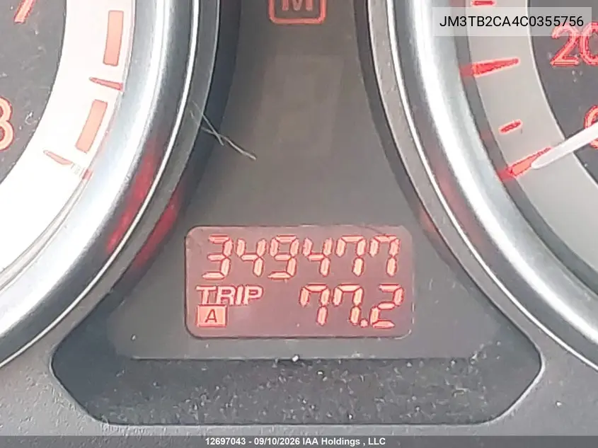 2012 MAZDA CX-9 VIN JM3TB2CA4C0355756 — фото 15