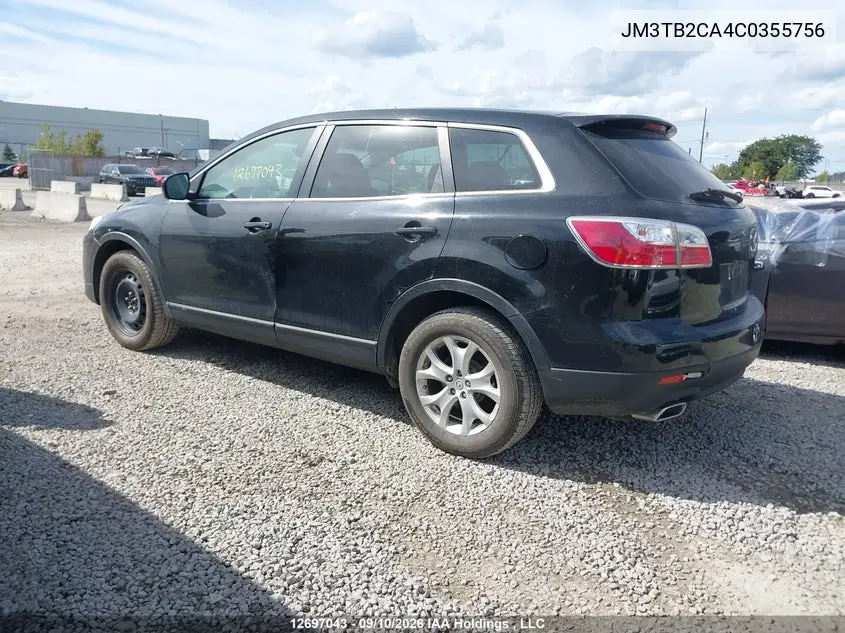 2012 MAZDA CX-9 VIN JM3TB2CA4C0355756 — фото 3