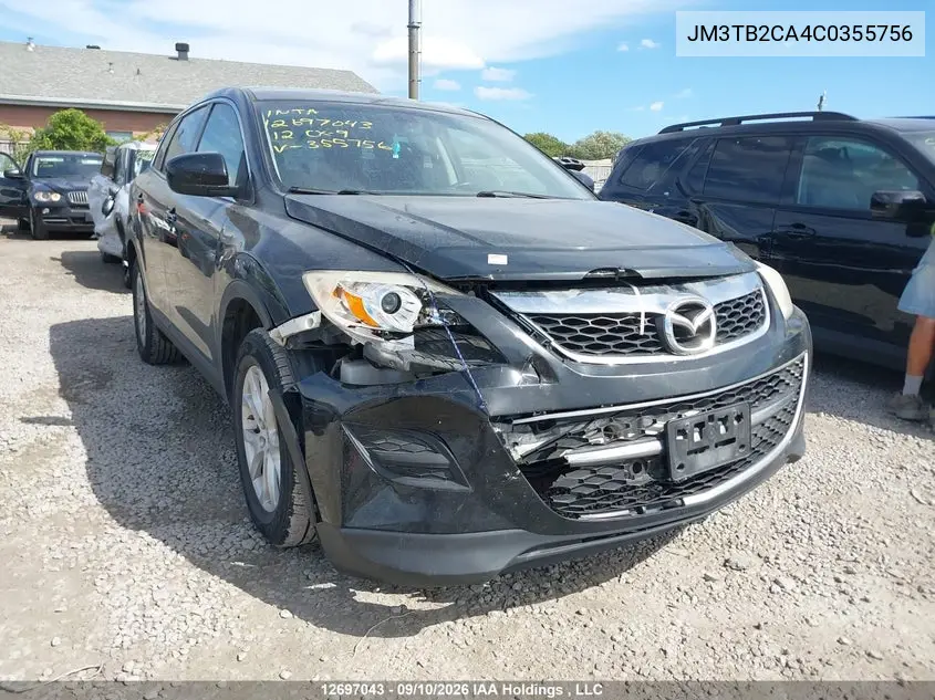 2012 MAZDA CX-9 VIN JM3TB2CA4C0355756 — фото 6