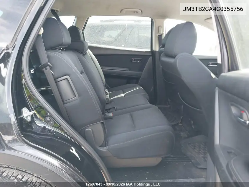 2012 MAZDA CX-9 VIN JM3TB2CA4C0355756 — фото 8