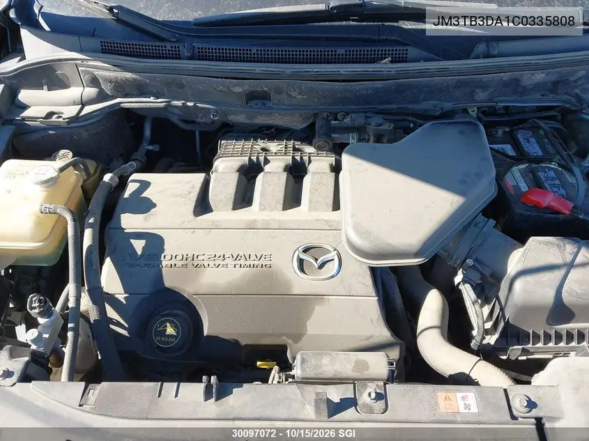 2012 MAZDA CX-9 VIN JM3TB3DA1C0335808 — фото 10