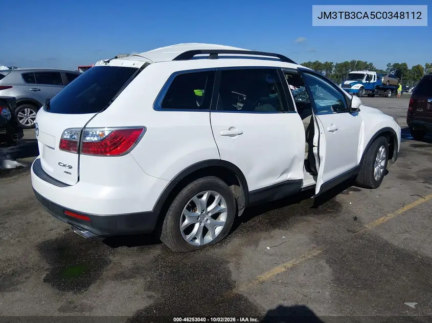 2012 MAZDA CX-9 VIN JM3TB3CA5C0348112 — фото 4