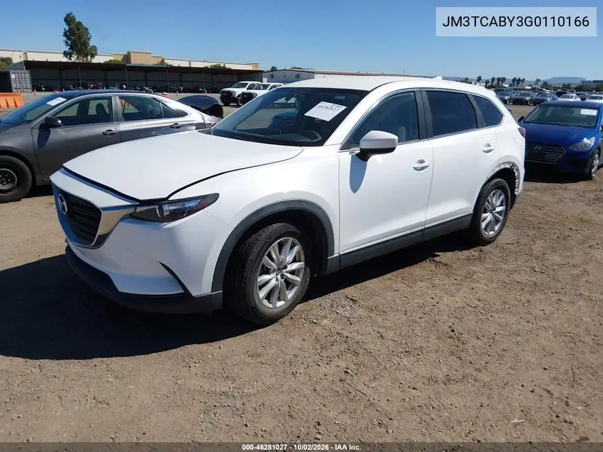2016 MAZDA CX-9 VIN JM3TCABY3G0110166 — фото 2