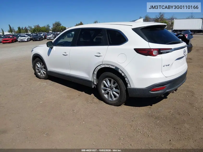 2016 MAZDA CX-9 VIN JM3TCABY3G0110166 — фото 3
