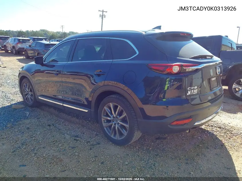 2019 MAZDA CX-9 VIN JM3TCADY0K0313926 — фото 3