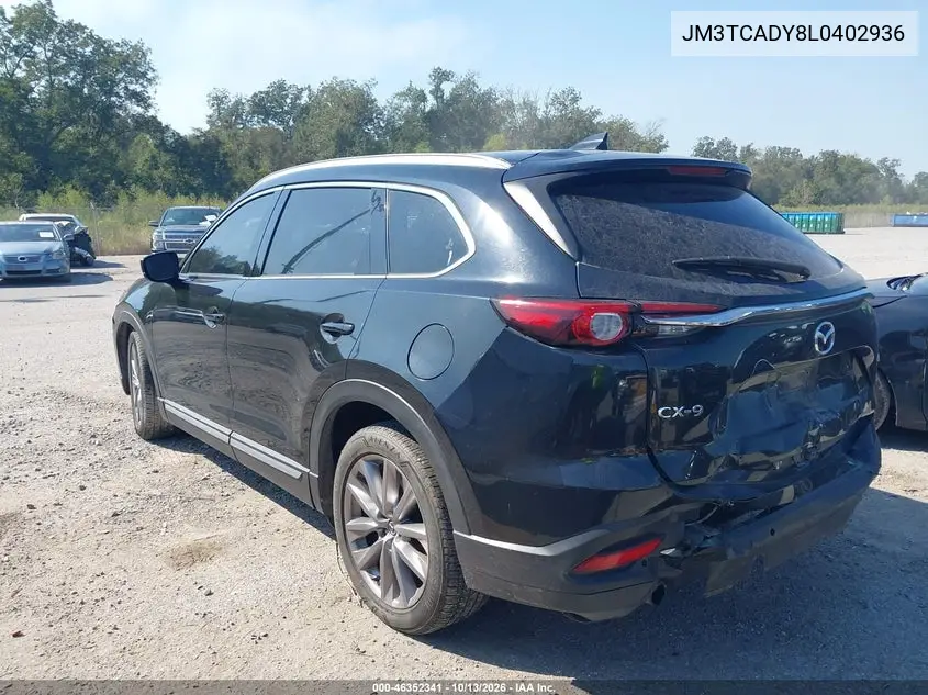 2020 MAZDA CX-9 VIN JM3TCADY8L0402936 — фото 3