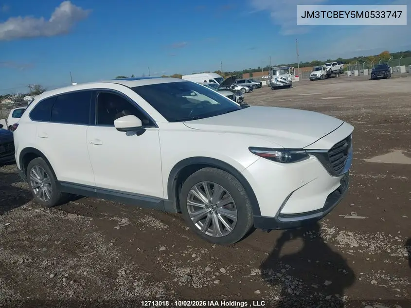 MAZDA CX-9 2021, VIN JM3TCBEY5M0533747