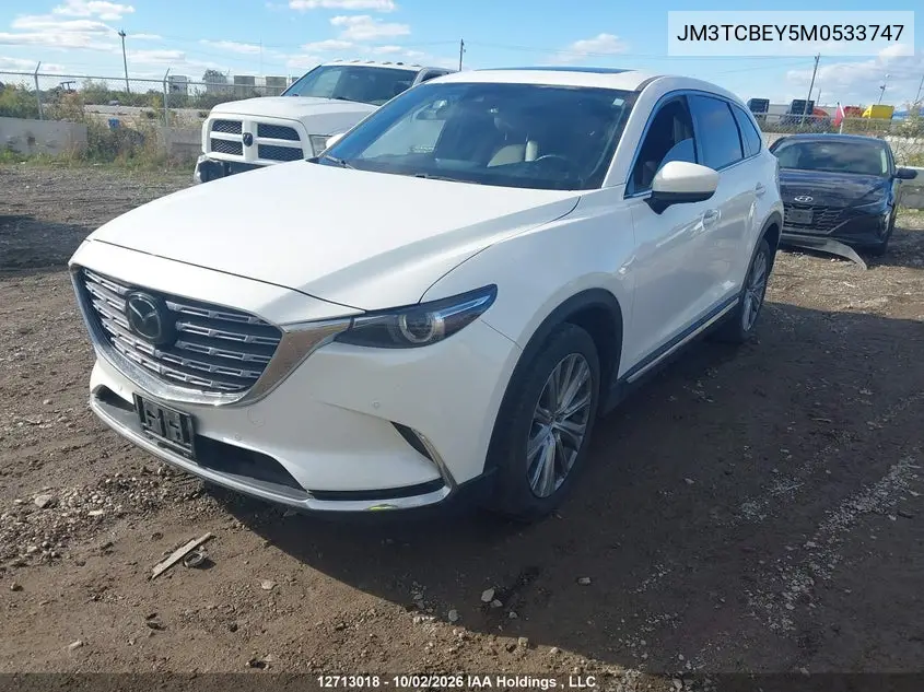 2021 MAZDA CX-9 VIN JM3TCBEY5M0533747 — фото 2