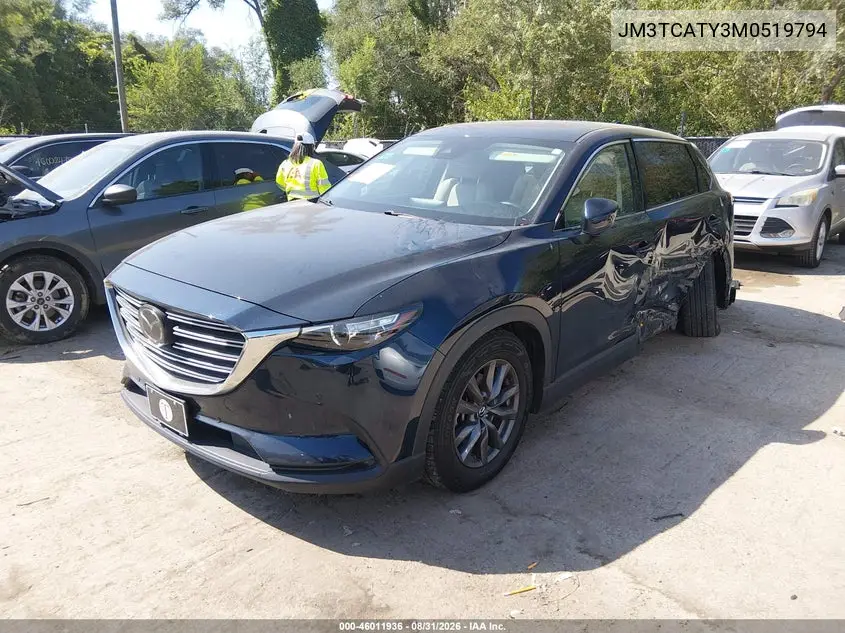 2021 MAZDA CX-9 VIN JM3TCACY3M0519794 — фото 2