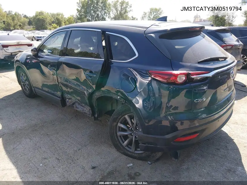 2021 MAZDA CX-9 VIN JM3TCACY3M0519794 — фото 3