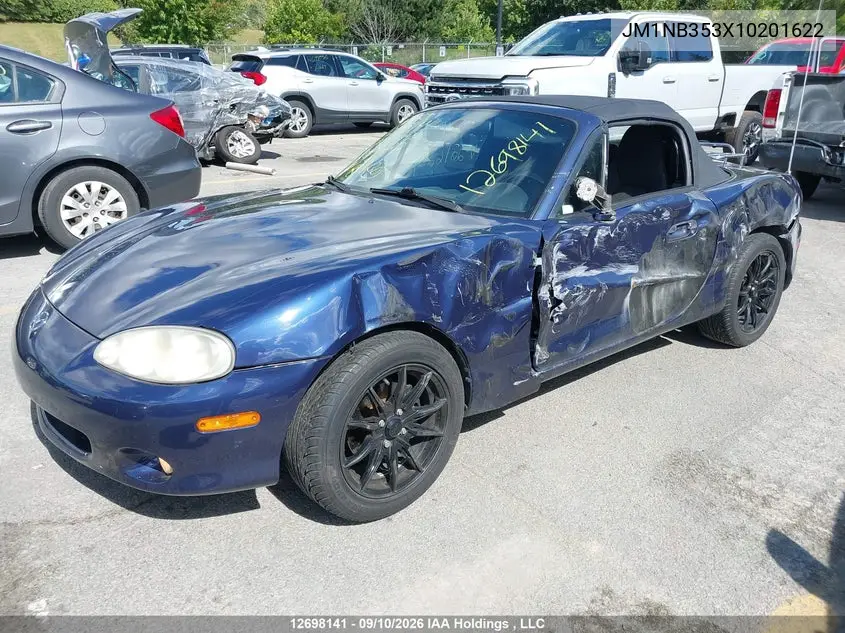 2001 MAZDA MX-5 VIN JM1NB353X10201622 — фото 2