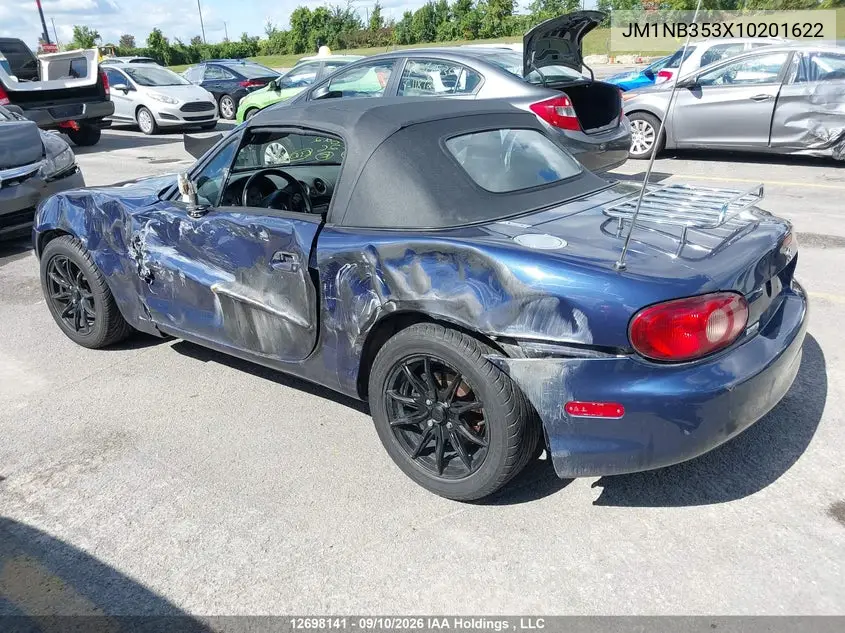 2001 MAZDA MX-5 VIN JM1NB353X10201622 — фото 3