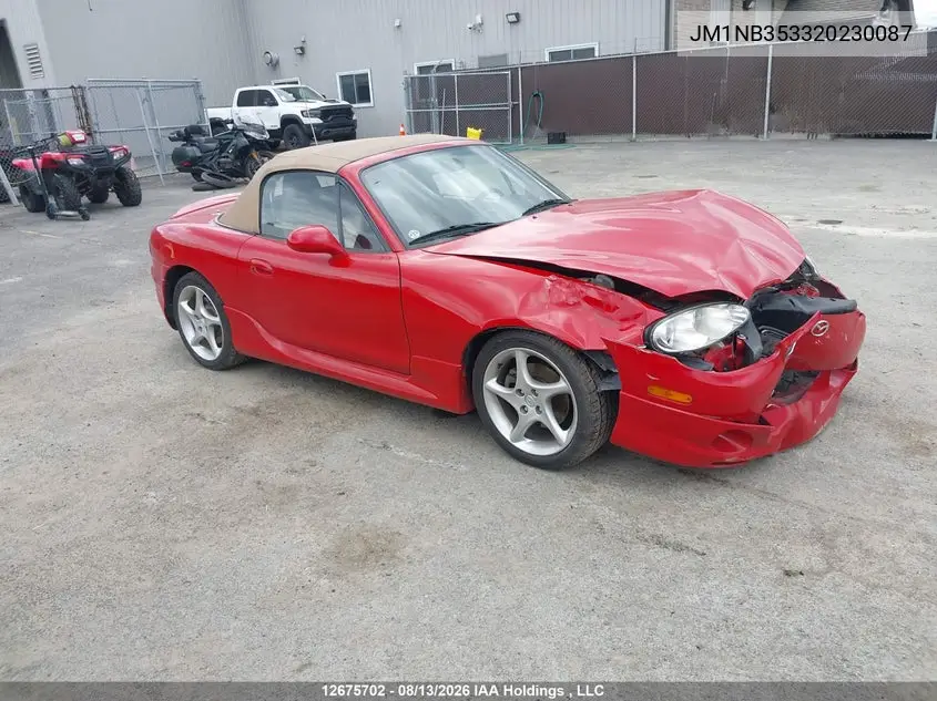 MAZDA MX-5 2002, VIN JM1NB353320230087