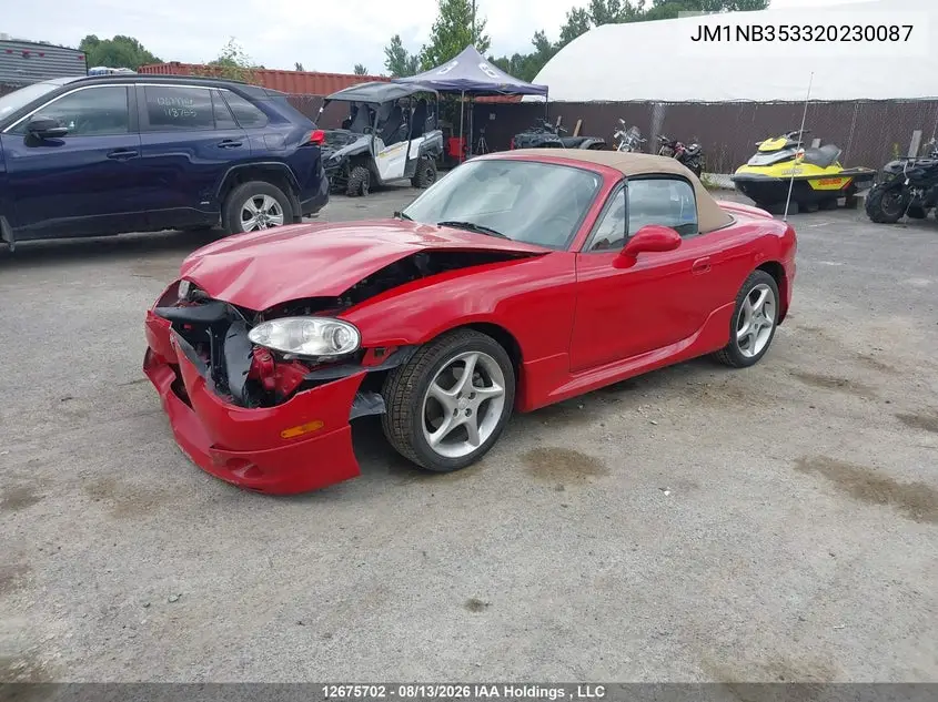 2002 MAZDA MX-5 VIN JM1NB353320230087 — фото 2