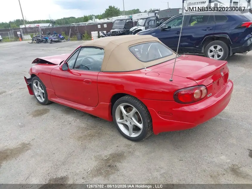 2002 MAZDA MX-5 VIN JM1NB353320230087 — фото 3
