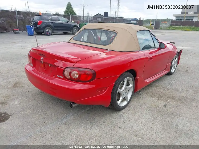 2002 MAZDA MX-5 VIN JM1NB353320230087 — фото 4
