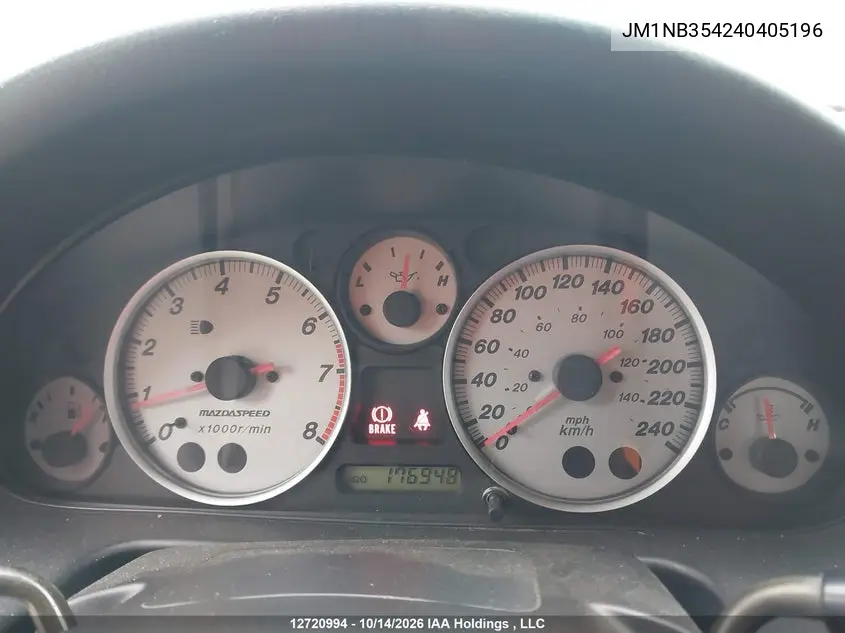 2004 MAZDA MX-5 VIN JM1NB354240405196 — фото 7
