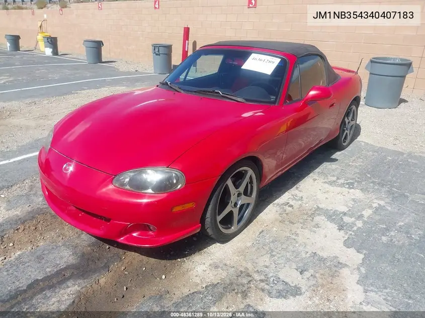 2004 MAZDA MX-5 VIN JM1NB354340407183 — фото 2