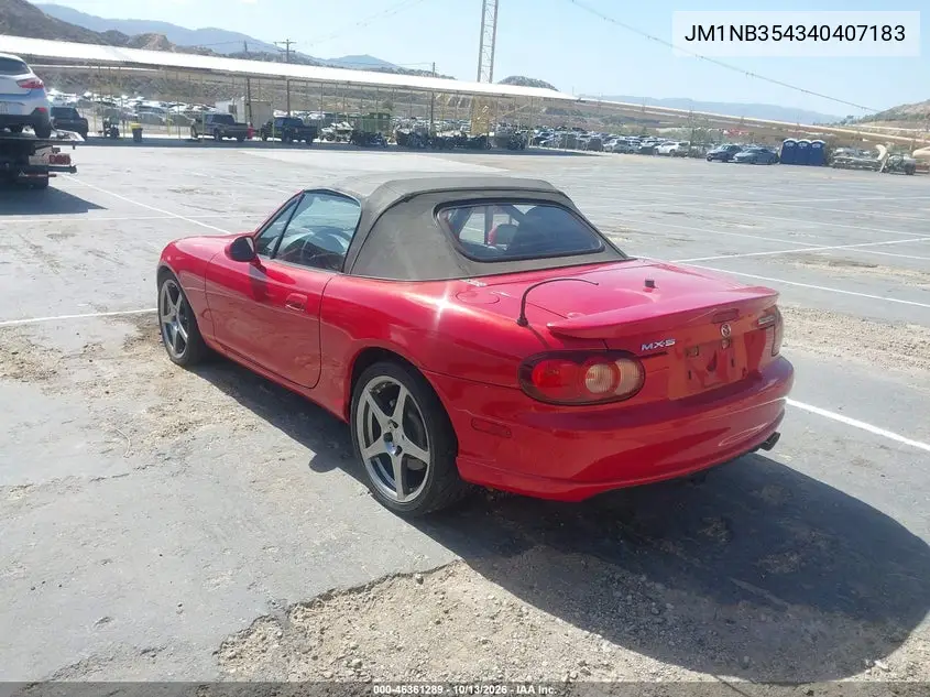 2004 MAZDA MX-5 VIN JM1NB354340407183 — фото 3
