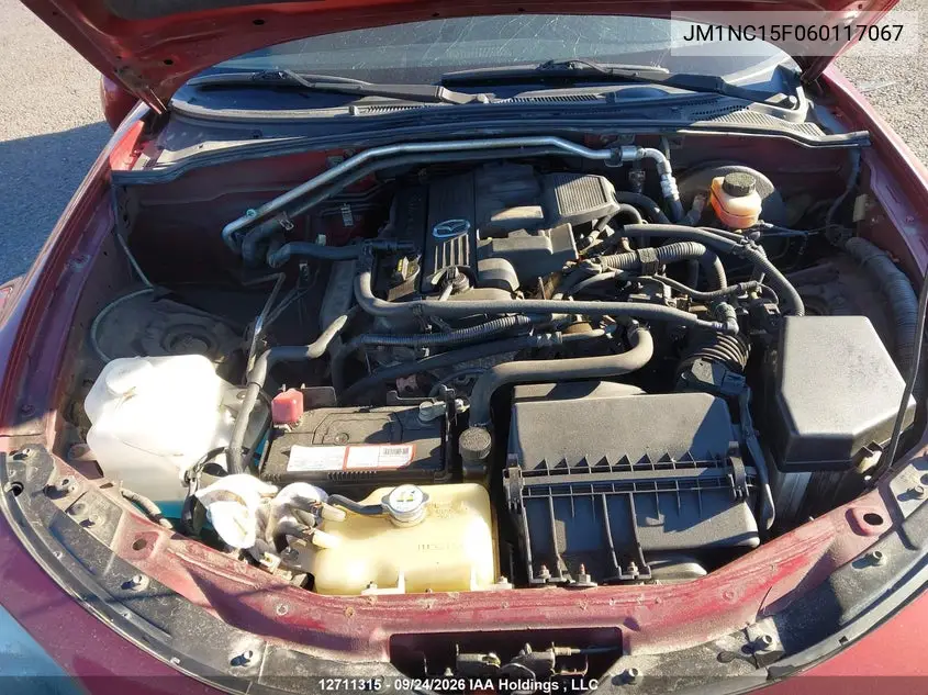 2006 MAZDA MX-5 VIN JM1NC15F060117067 — фото 10