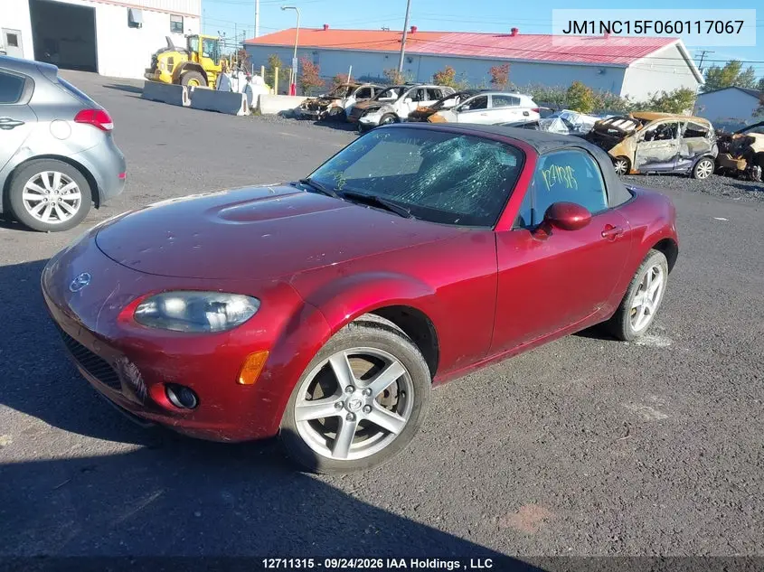 2006 MAZDA MX-5 VIN JM1NC15F060117067 — фото 2